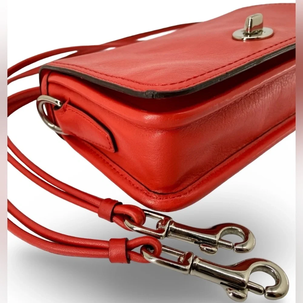 Coach Y2K Legacy Dinky Penny Shoulder Purse Crossbody Carnelian Red | 19914 - Picture 9 of 16